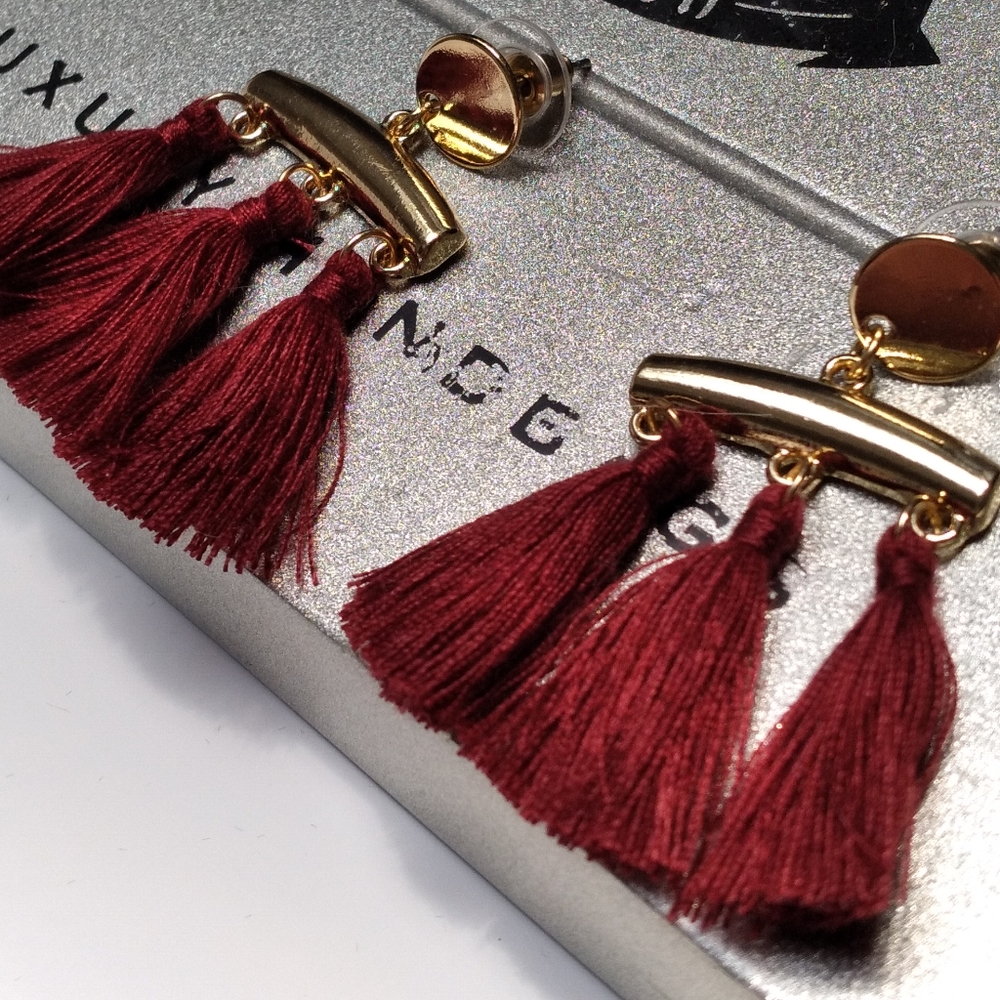 NWOT | $15 | Gold Hoop Fringe Earrings